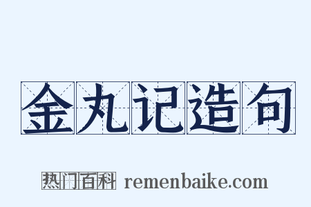 金丸记造句是什么意思的图片
